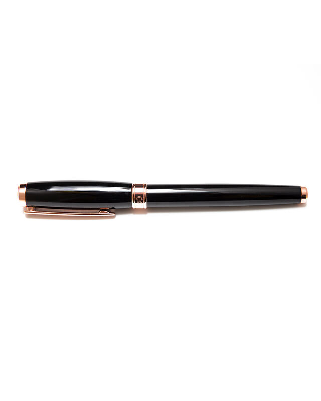Pluma Bizzarro Negro Con Rose Gold-tinta Azul G... image number null