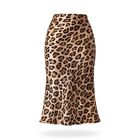 Falda de satin leopardo