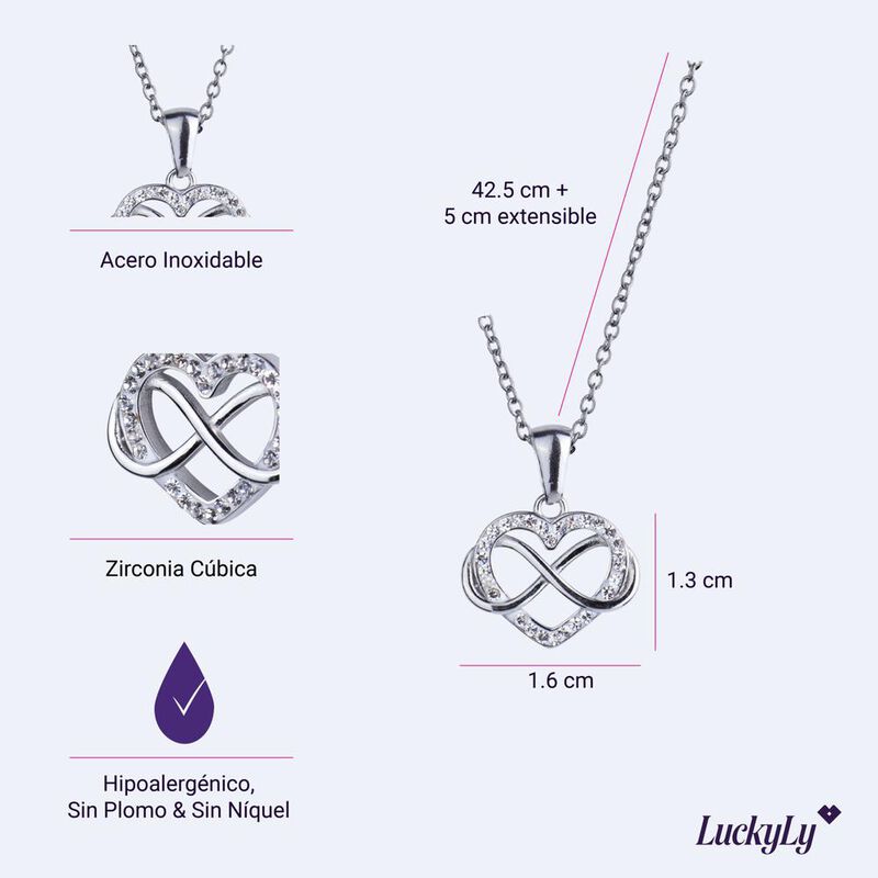 Collar Corazón Infinito, Joyería Fina, Regalos ... image number null