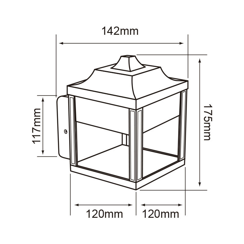 Lampara Muro Led Exterior Negro 9w Luz Suave C&aacute;... image number null