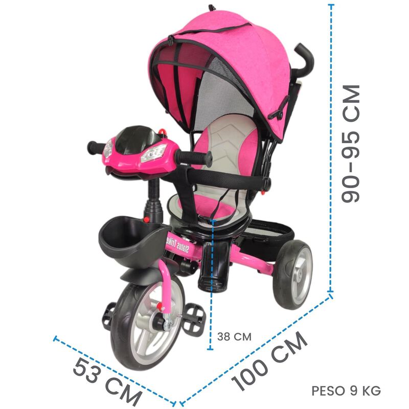 Triciclo Evolutivo 7en1 Con Asiento Giratorio 3... image number null