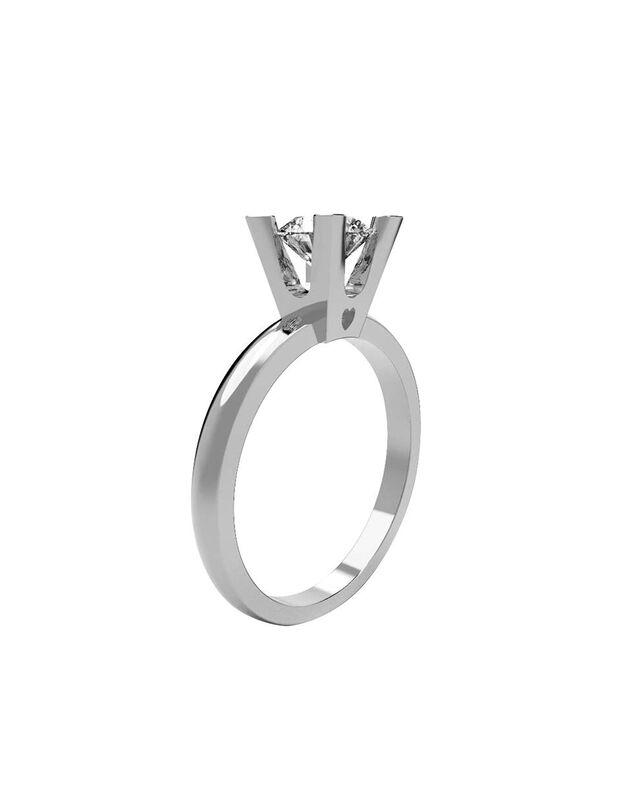 Anillo de Compromiso en Oro de 14K con Circonia... image number null