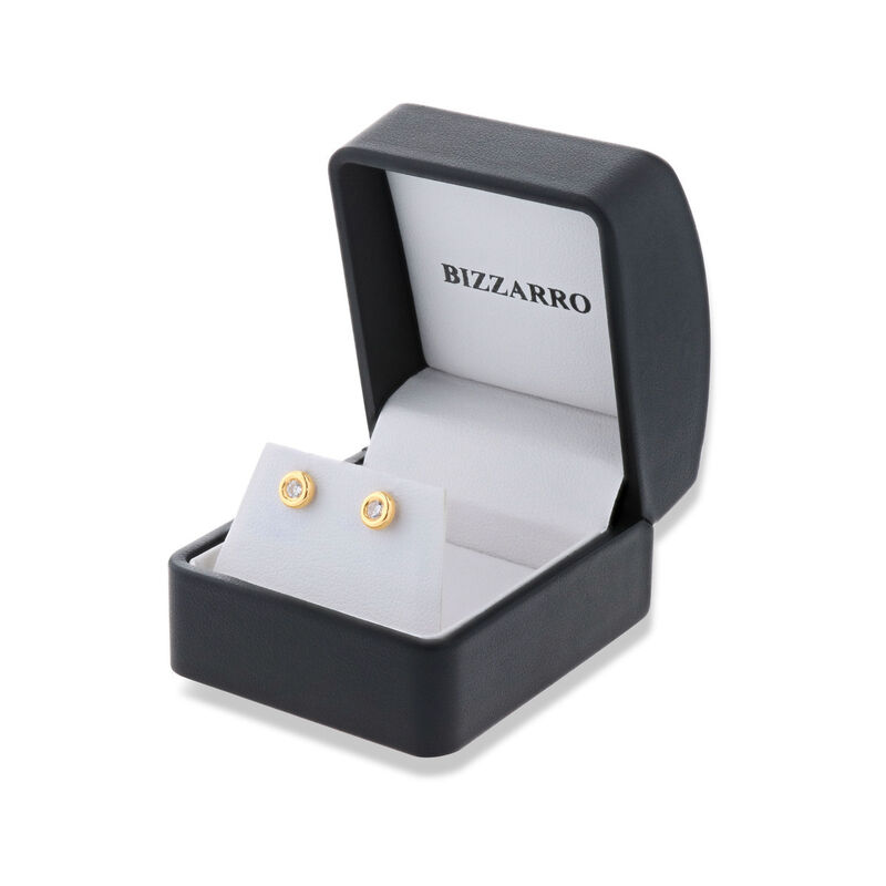 Broqueles De Oro Amarillo 14K Con Zirconias (5 ... image number null