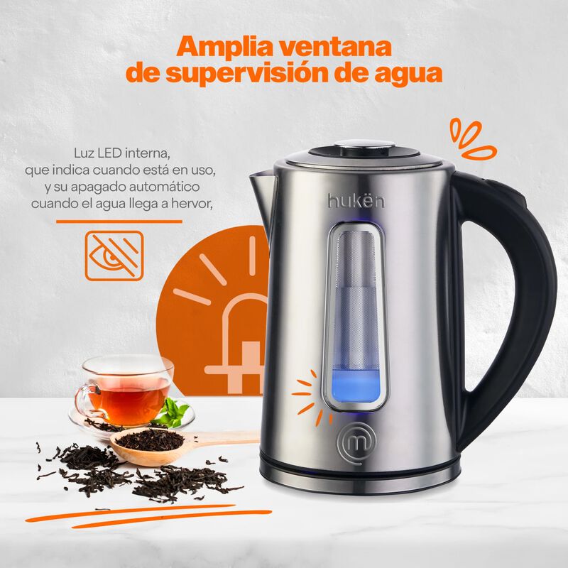 Tetera El&eacute;ctrica Steel-Fuse MasterChecf By Huke... image number null