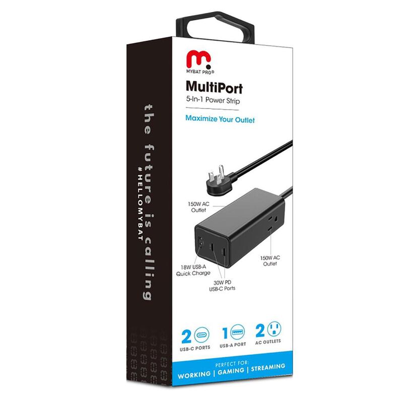 Cargador Ac Mybat 30w Universal Usb-c Usb-a Hub... image number null