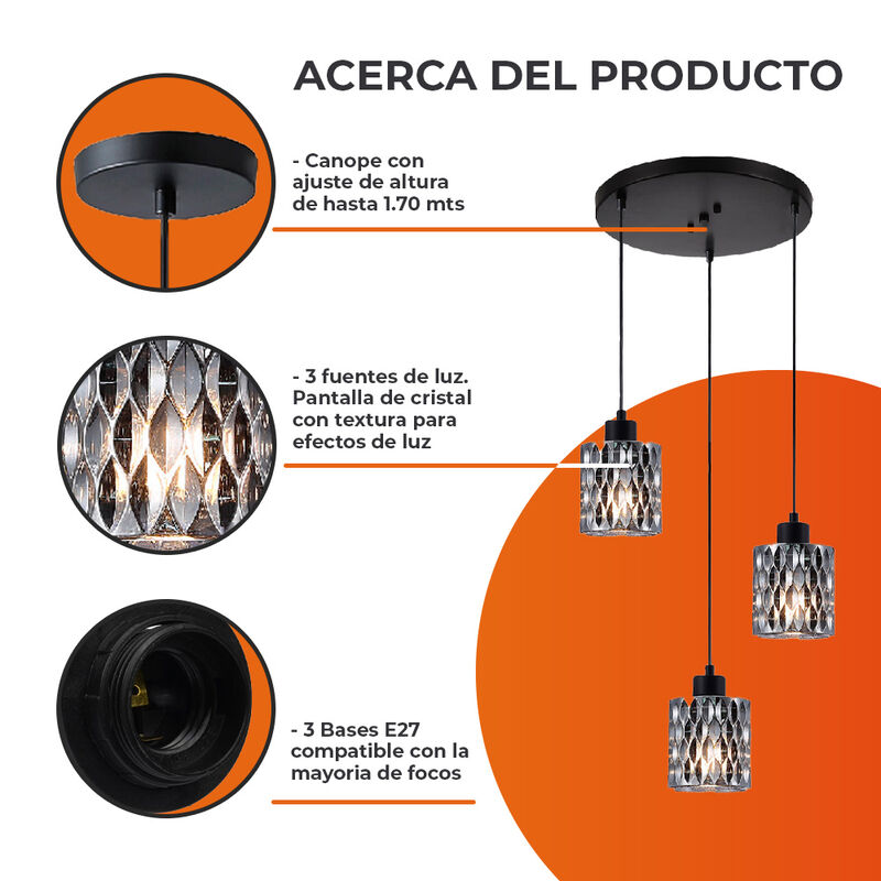 Colgante de Cristal 1.71 m de Altura, Potencia ... image number null