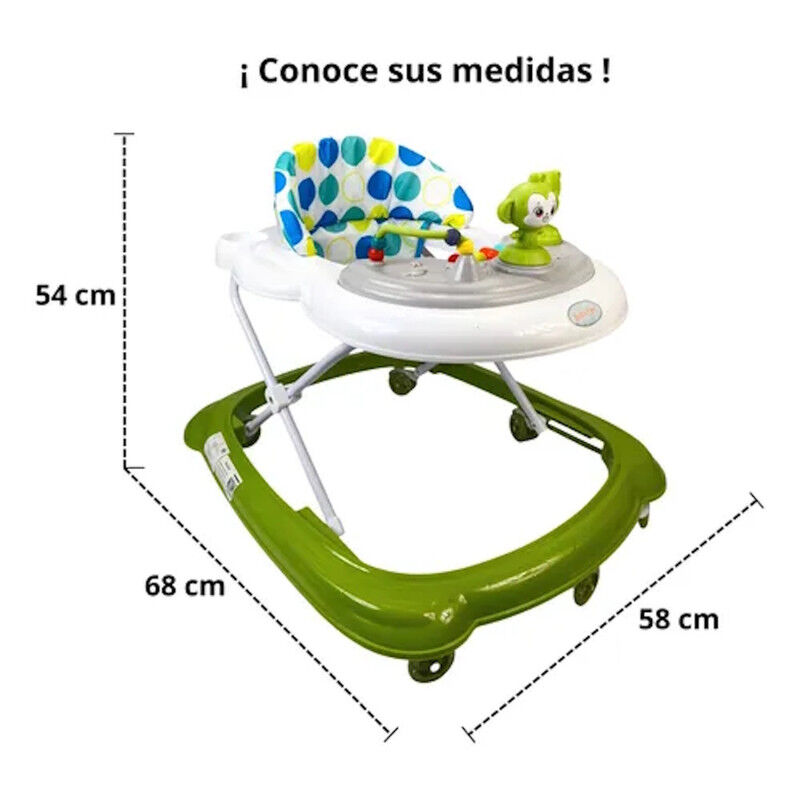 Andadera Verde Para Beb&eacute; Changuito 4 Alturas Co... image number null