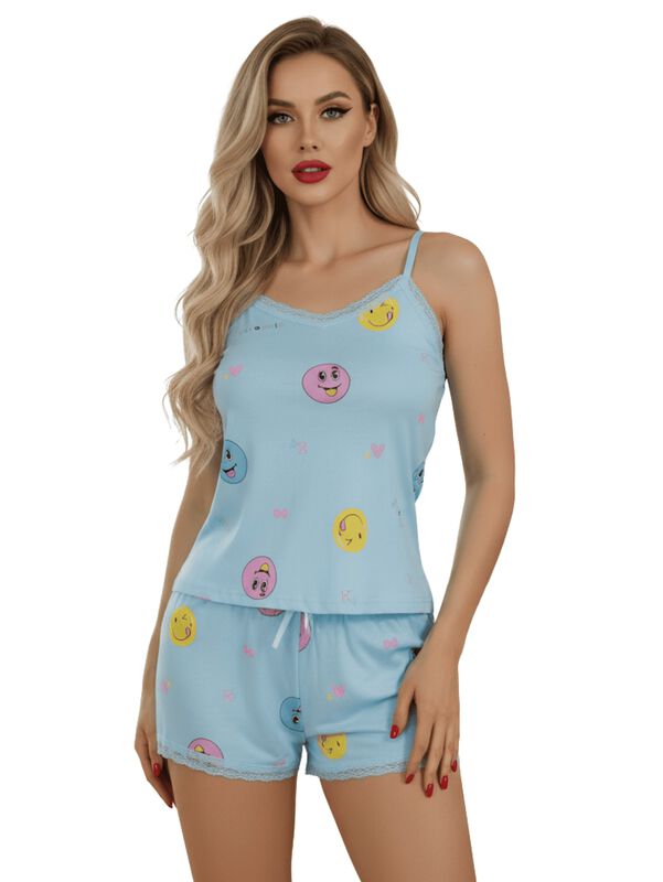 Set Pijama 3 Piezas Mujer Verano PIJ-095 D9 Bat... image number null