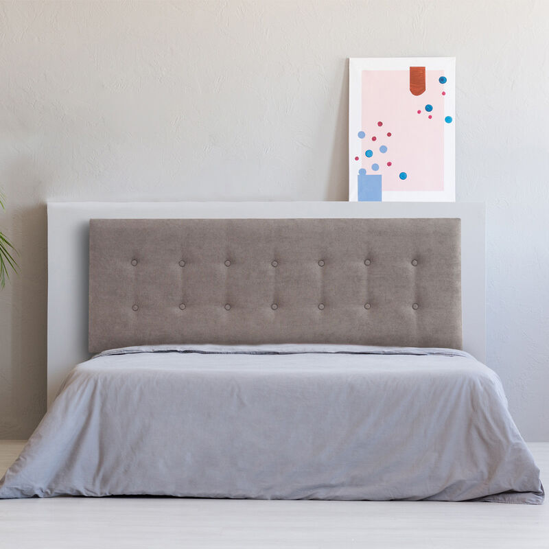 Cabecera Matrimonial Dicasa Bilbao Gris Oscuro image number null