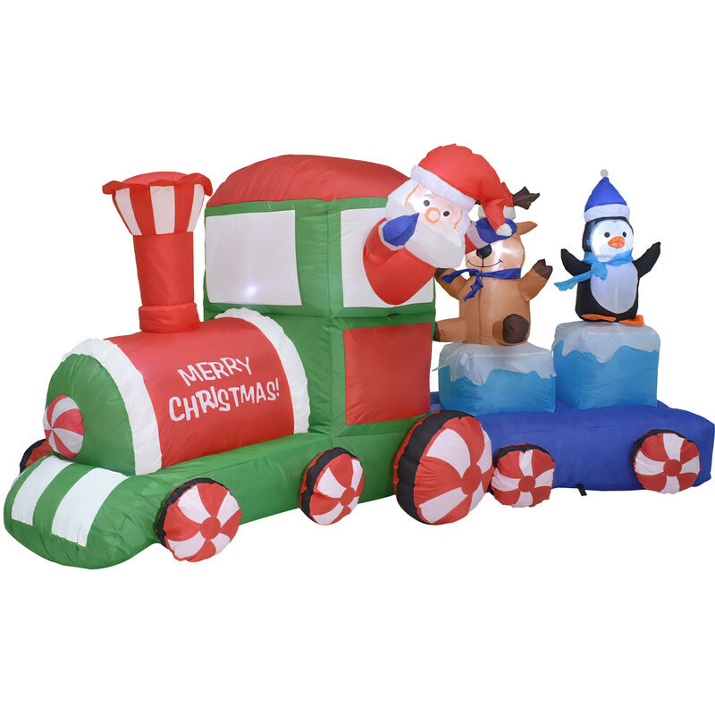 Inflable Navidad Tren Navide&ntilde;o 2.2m Exterior Lu... image number null