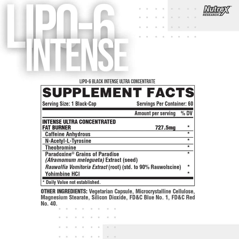 Lipo 6 Black Ultra Concentrate Nutrex 60 Caps. image number null