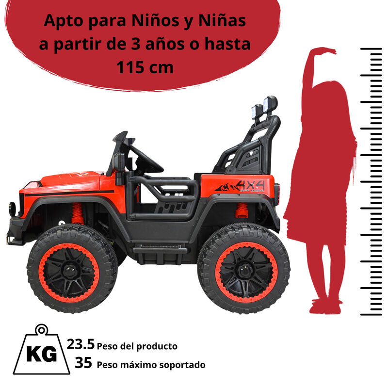 Montable El&eacute;ctrico Camioneta 4x4 para Ni&ntilde;os Con... image number null