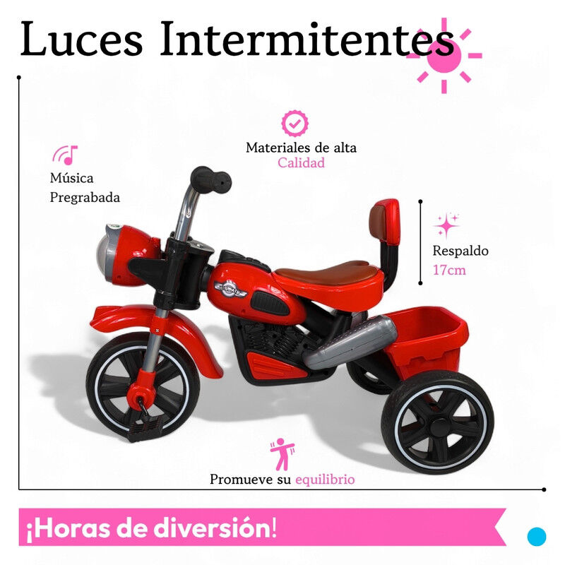 Triciclo Infantil C&oacute;modo C/ Luces y Sonido TEK-... image number null