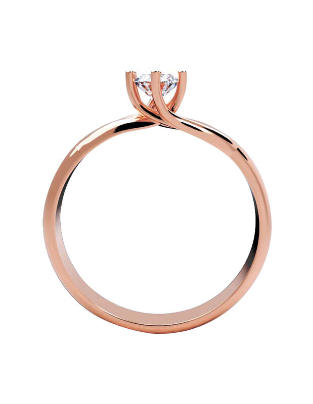 Anillo de Compromiso en Oro de 14K con Circonia... image number null