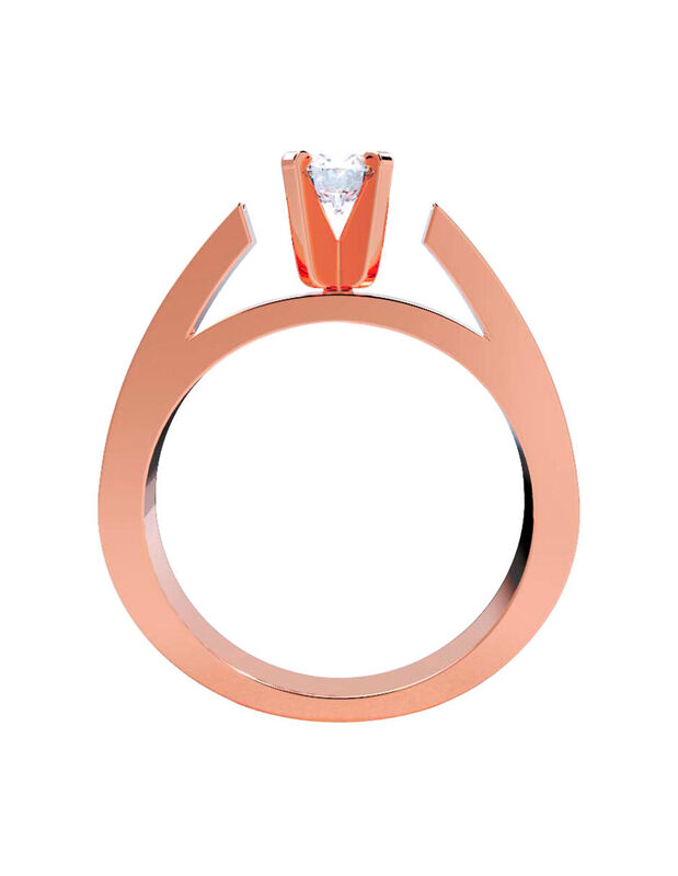 Anillo de Compromiso de 14K con Diamante de Lab... image number null