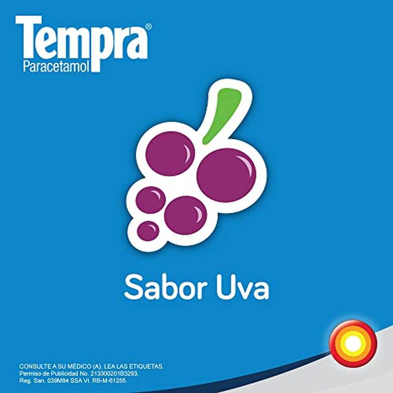 Tempra Tableta Masticable 160mg Fiebre y Dolor ... image number null