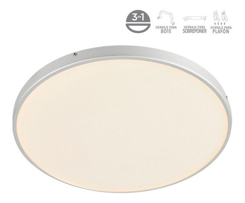 Lampara Plaf&oacute;n Interior  Satinado 9w Luz Suave ... image number null