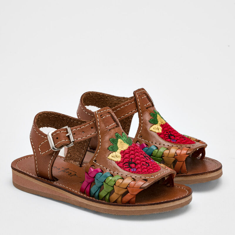 Mora Tierra Sandalia para ni&ntilde;a camel multicolor image number null