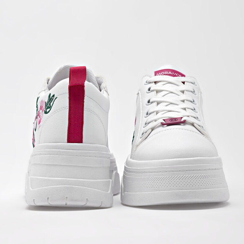 Moramora Tenis urbano para mujer blanco multico... image number null