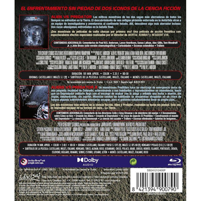 Alien Vs. Predator + Aliens Vs. Predator 2 [Blu... image number null