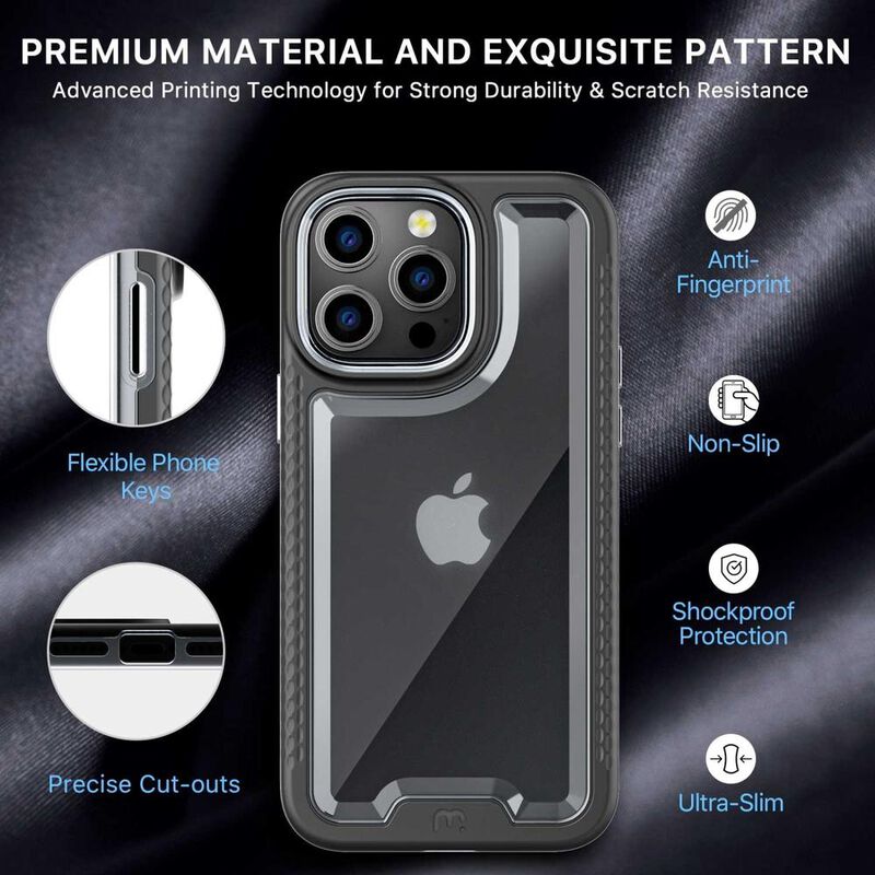Funda MYBAT Lux para iPhone 14 PRO Negra con mi... image number null