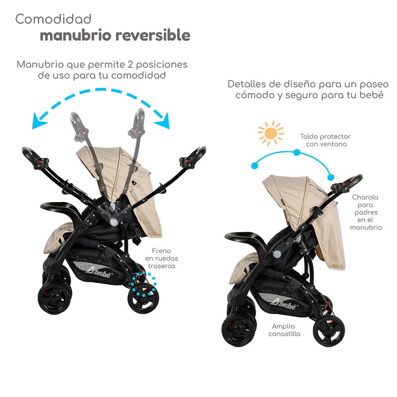Carriola con Autoasiento Reversible Elite D'Beb... image number null