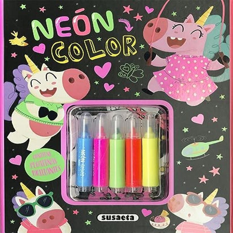 Libro Ne&oacute;n Color Incluye 5 Rotuladores, De Susa... image number null