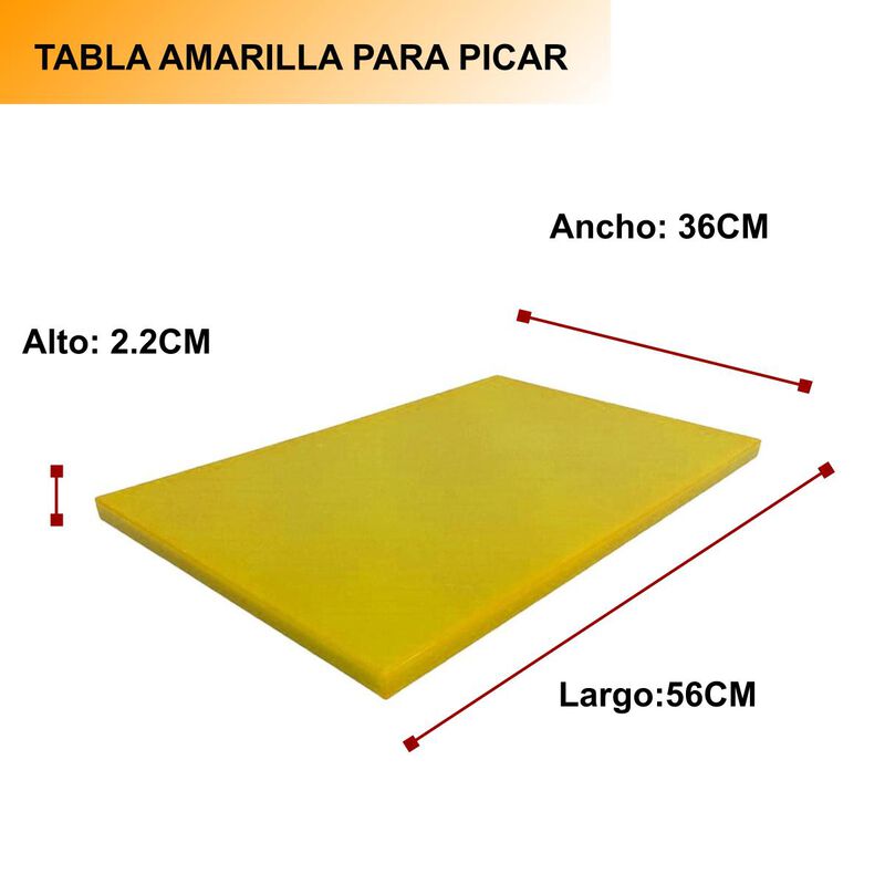 Tabla para picar amarilla Shorbull image number null