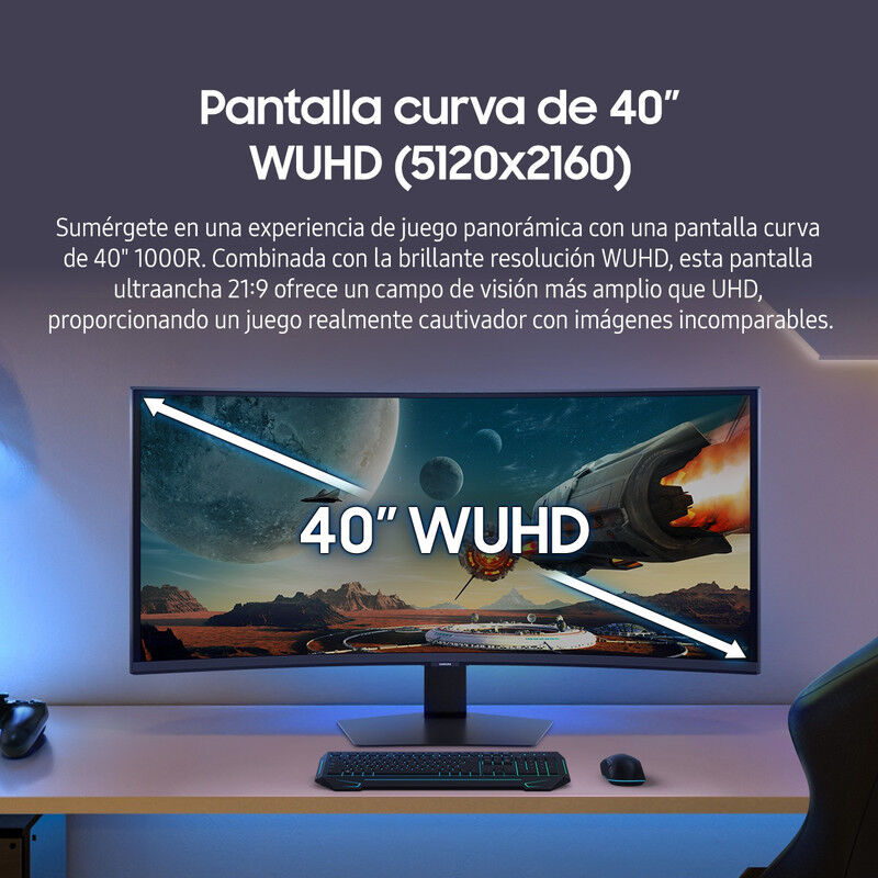 Monitor Gamer 40 Samsung Odyssey G7 Curvo WUHD ... image number null