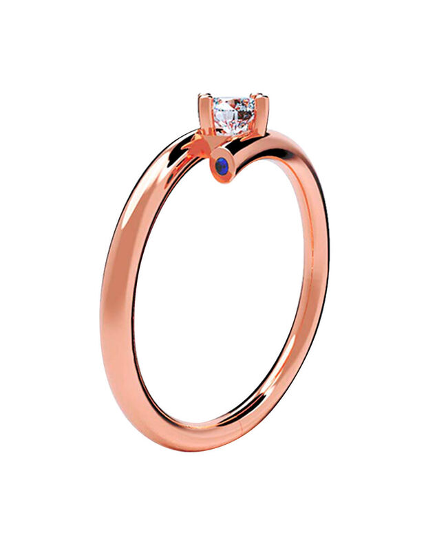 Anillo de Compromiso en Oro de 10K con Circonia... image number null