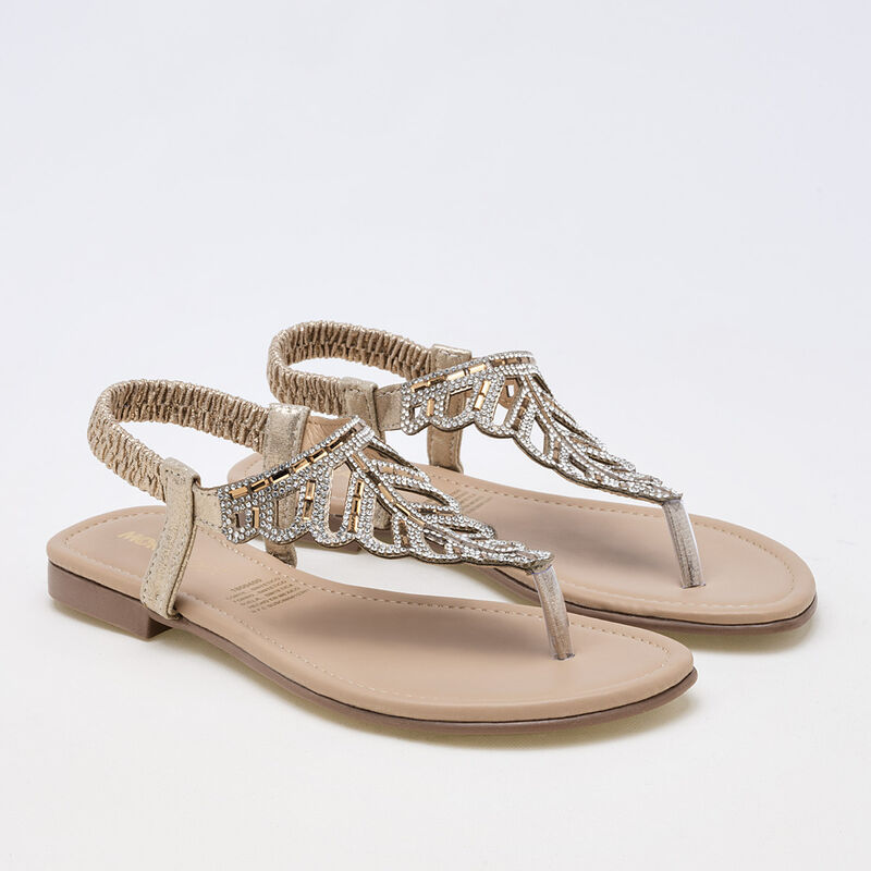 Moramora Sandalia para mujer dorado image number null