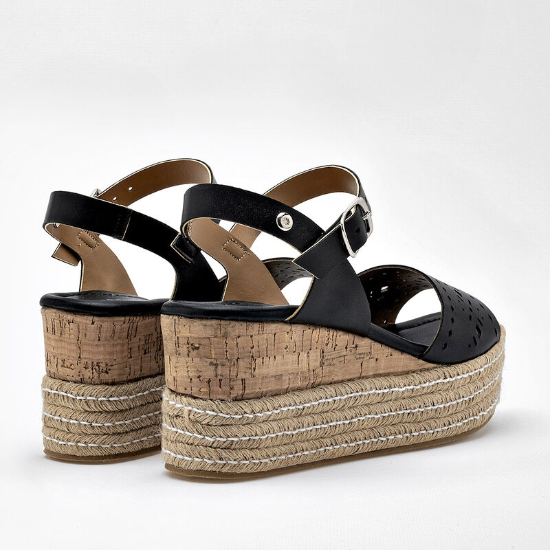 Moramora Sandalia para mujer negro image number null