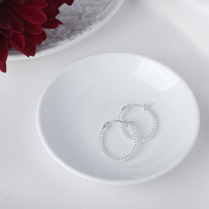 Arracadas Ovaladas de Plata Bejuco image number null