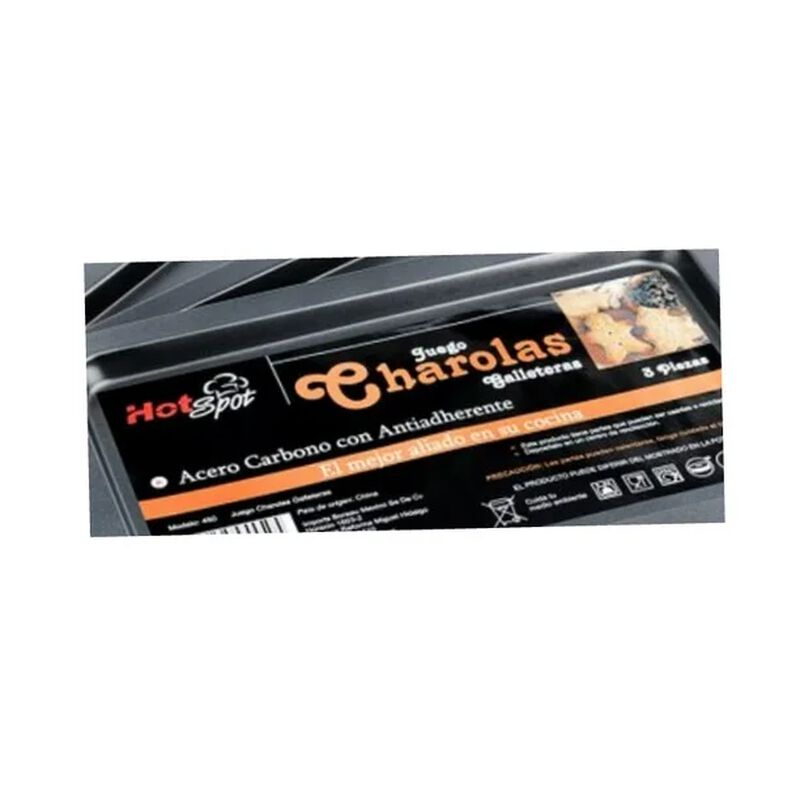 Hot Spot Juego 3 Charolas Galleteras Negro Hot ... image number null