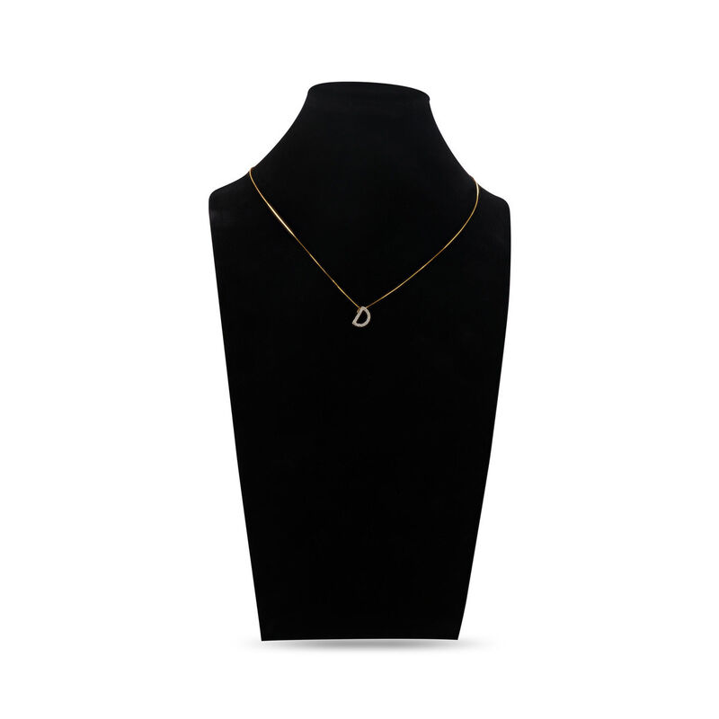 Dije Letra D De Oro Amarillo 14k Con Cadena Con... image number null