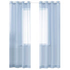 Cortinas Transl&uacute;cidas 2 Paneles 140x220 cm Color Azul | Luz Natural y Estilo Moderno Kyuden Home