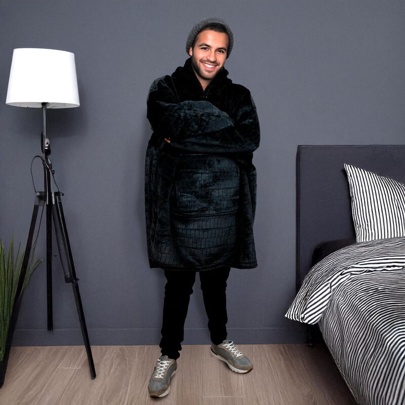 Pijama Adulto Unitalla Sudadera Cobija Negro image number null