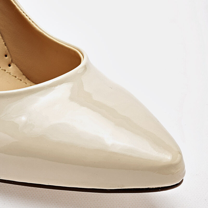 Been Class zapatilla  para mujer beige charol c... image number null