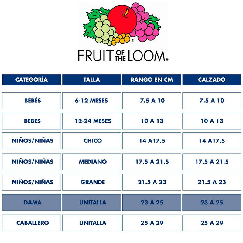 Fruit of the Loom 7 Pares de Tines largos para ... image number null