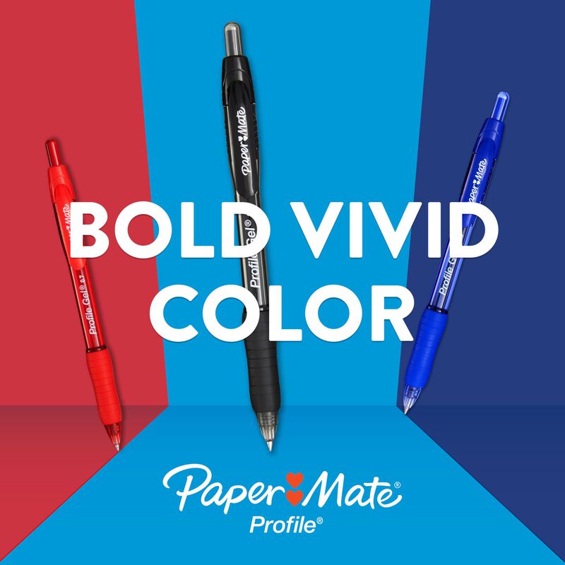 Bol&iacute;grafo De Gel Paper Mate Profile Retr&aacute;ctil D... image number null