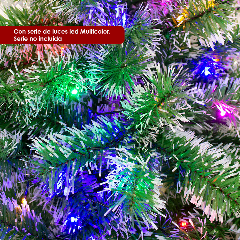 &Aacute;rbol Pino De Navidad Verde puntas Blancas 150 ... image number null