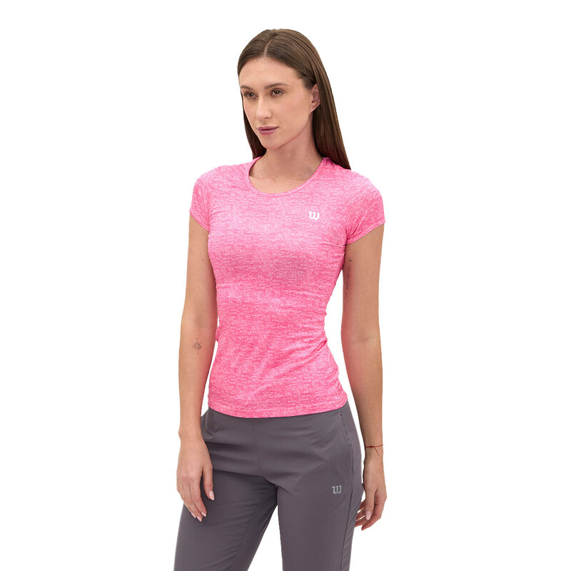 Playera Deportiva Wilson Para Mujer Rosa Fuerte... image number null