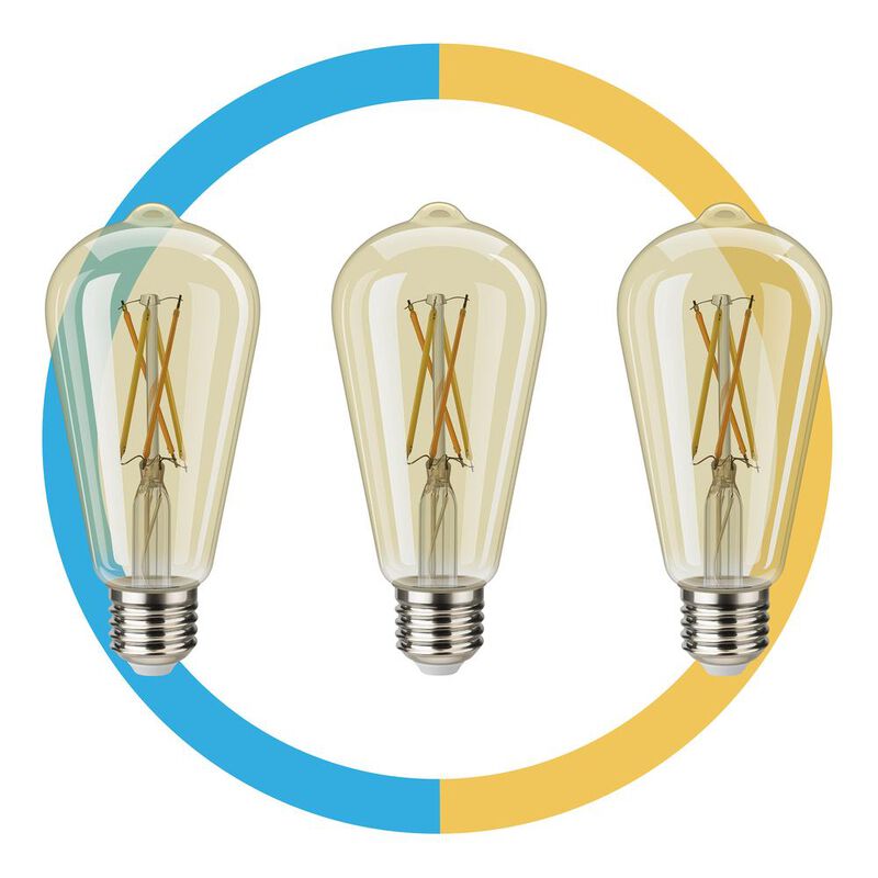 3 focos LED vintage Wi-Fi de 4,5 W image number null