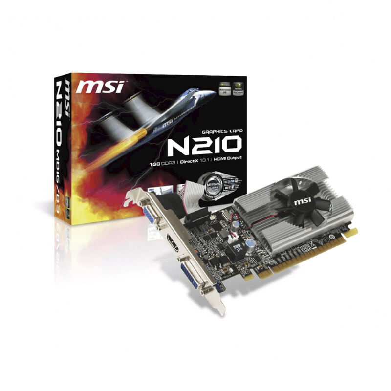 Vga Msi Geforce 210 N210-Md1G/D3 1Gb Ddr3 image number null