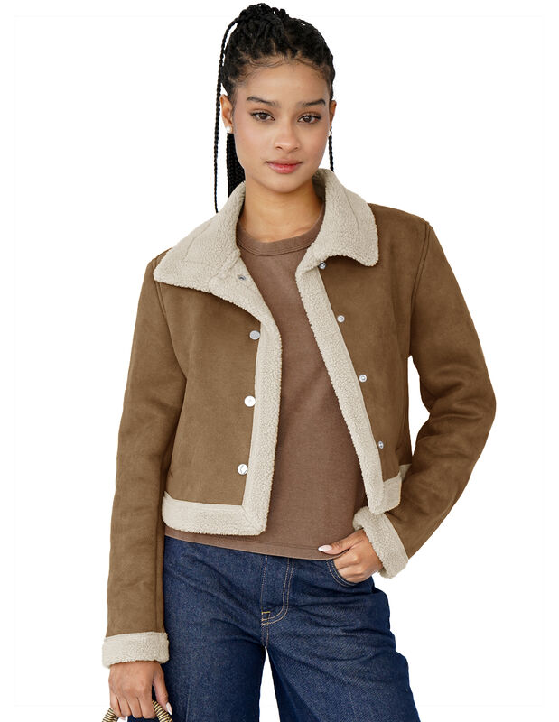 Chamarra Mujer Invierno Cuello Interior Aborreg... image number null