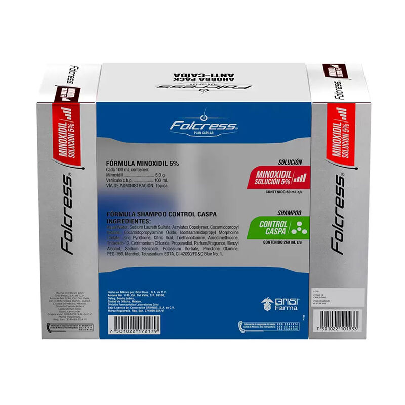 Kit Capilar Folcress Antica&iacute;da Minoxidil + Cont... image number null
