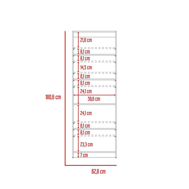 Librero Home Wengue con Cinco Entrepa&ntilde;os Virtua... image number null