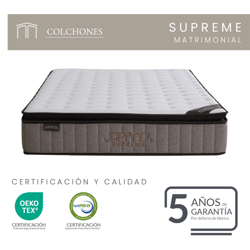 Colch&oacute;n Matrimonial Japandi Supreme Memory Foam... image number null