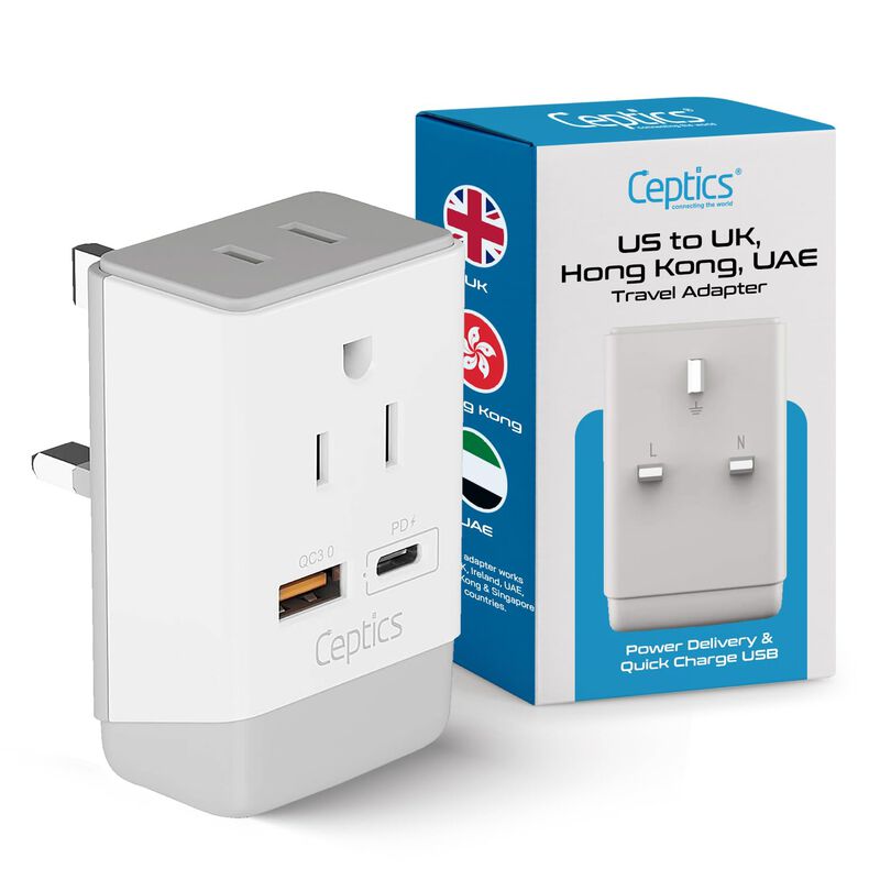 Adaptador De Enchufe Ceptics, Reino Unido, Irla... image number null
