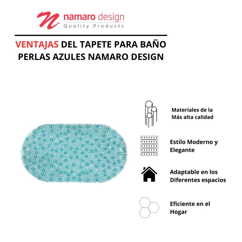 Tapete Para Ba&ntilde;o Perlas Azules Namaro Design image number null